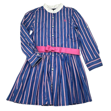 Girls RALPH LAUREN, lightweight cotton shirt dress, GUC, size 5, L: 55cm