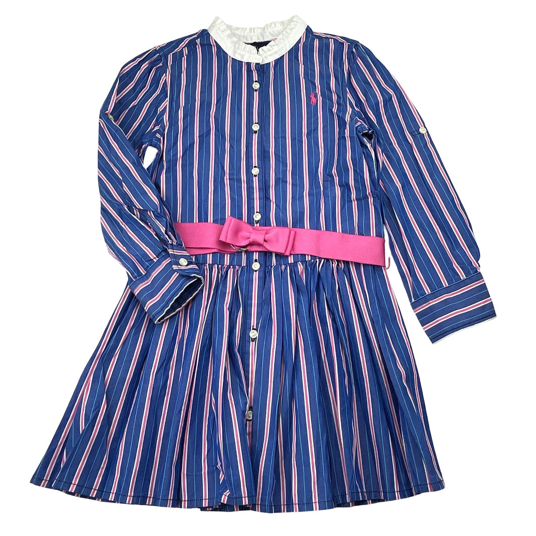 Girls RALPH LAUREN, lightweight cotton shirt dress, GUC, size 5, L: 55cm
