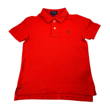 Load image into Gallery viewer, Boys POLO RALPH LAUREN, orange cotton polo shirt top (marks back hem), FUC, size 5,  