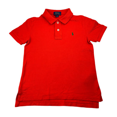 Boys POLO RALPH LAUREN, orange cotton polo shirt top (marks back hem), FUC, size 5,  