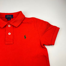 Load image into Gallery viewer, Boys POLO RALPH LAUREN, orange cotton polo shirt top (marks back hem), FUC, size 5,  