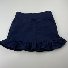 Load image into Gallery viewer, Girls RALPH LAUREN, navy cotton skirt, elasticated, L:26cm, GUC, size 5,  