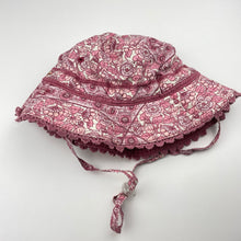 Load image into Gallery viewer, Girls Millymook, reversible cotton hat, detachable strap, GUC, size 5-7,  