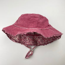 Load image into Gallery viewer, Girls Millymook, reversible cotton hat, detachable strap, GUC, size 5-7,  