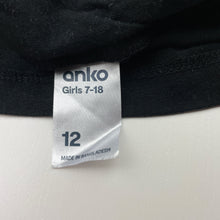 Load image into Gallery viewer, Girls Anko, black cotton tee / top, EUC, size 12,  