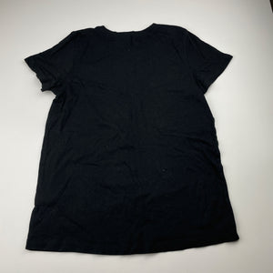 Girls Anko, black cotton tee / top, EUC, size 12,  