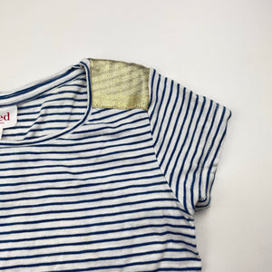 Girls Seed, striped cotton tee / top, GUC, size 8,  