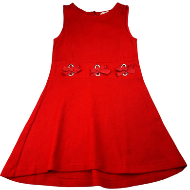 Girls Zara, orange cotton sleeveless dress, EUC, size 8, L: 60cm