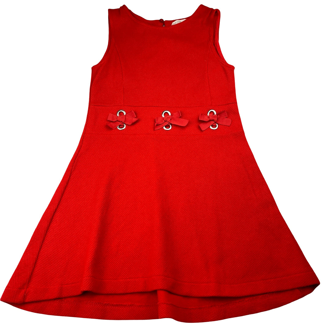 Girls Zara, orange cotton sleeveless dress, EUC, size 8, L: 60cm