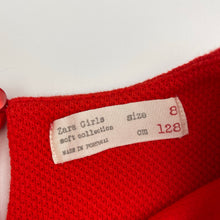 Load image into Gallery viewer, Girls Zara, orange cotton sleeveless dress, EUC, size 8, L: 60cm