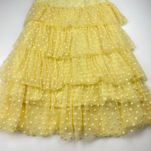 Girls Seed, cotton lined embroidered tulle dress, GUC, size 8, L: 70cm