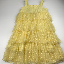 Load image into Gallery viewer, Girls Seed, cotton lined embroidered tulle dress, GUC, size 8, L: 70cm