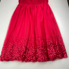 Load image into Gallery viewer, Girls Monsoon, red tulle &amp; sequin party / formal dress, NEW, size 12-13, L: 90cm