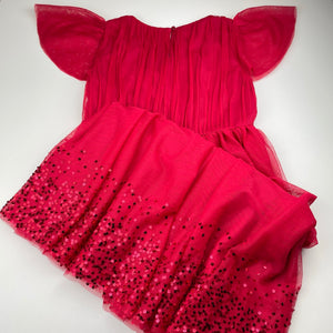 Girls Monsoon, red tulle & sequin party / formal dress, NEW, size 12-13, L: 90cm