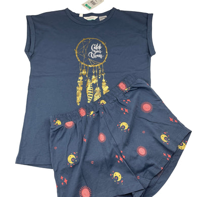 Girls TILLI, cotton pyjama top & shorts, NEW, size 12,  