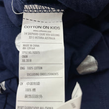 Load image into Gallery viewer, Girls Cotton On, navy cotton &amp; silver spot dress, NEW, size 9, L: 67cm