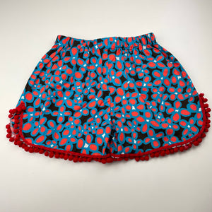 Girls Betty and Lola, lightweight cotton shorts, elasticated, size L, waist: 27cm across unstretched, EUC, size 6-8,  