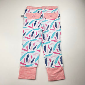 Girls and the little dog laughed, stretchy leggings / bottoms, inside leg: 32cm, EUC, size 3-4,  