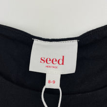 Load image into Gallery viewer, Girls Seed, black cotton dress, pom pom trim, NEW, size 8-9, L: 65cm