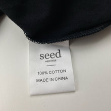 Load image into Gallery viewer, Girls Seed, black cotton dress, pom pom trim, NEW, size 8-9, L: 65cm