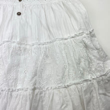 Load image into Gallery viewer, Girls Fun Spirit, lined white cotton dress (small marks), FUC, size 4, L: 57cm