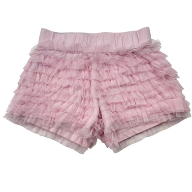 Girls Kate Mack, lined tulle shorts, elasticated *discolouration back waistband*, FUC, size 5,  