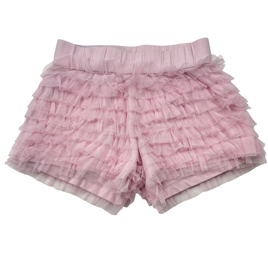 Girls Kate Mack, lined tulle shorts, elasticated *discolouration back waistband*, FUC, size 5,  