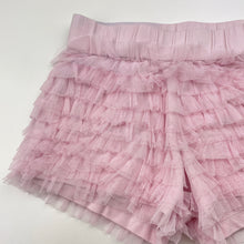Load image into Gallery viewer, Girls Kate Mack, lined tulle shorts, elasticated *discolouration back waistband*, FUC, size 5,  