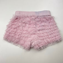 Load image into Gallery viewer, Girls Kate Mack, lined tulle shorts, elasticated *discolouration back waistband*, FUC, size 5,  