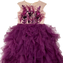 Load image into Gallery viewer, Girls TUTU DU MONDE, tulle, sequin &amp; feather party / formal dress, EUC, size 10-11, L: 75cm approx