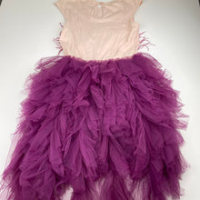 Load image into Gallery viewer, Girls TUTU DU MONDE, tulle, sequin &amp; feather party / formal dress, EUC, size 10-11, L: 75cm approx