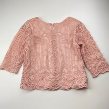 Load image into Gallery viewer, Girls Mia Joy, lined pink lace top, EUC, size 10,  