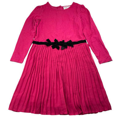Girls Origami, long sleeve pleated dress, FUC, size 8, L: 65cm
