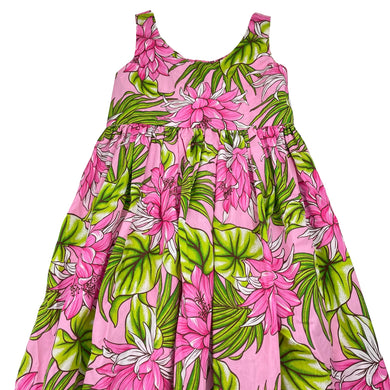 Girls floral, lightweight summer dress, no labels, armpit-armpit: 32.5cm, EUC, size 7-8, L: 80cm