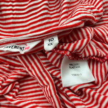 Load image into Gallery viewer, Girls PAVEMENT, striped, stretchy, fly-away dress, EUC, size 10, L: 78cm at front