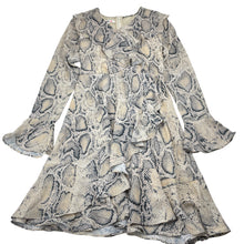 Load image into Gallery viewer, Girls PAVEMENT, lined, lightweight snakeskin print dress, EUC, size 10, L: 77cm