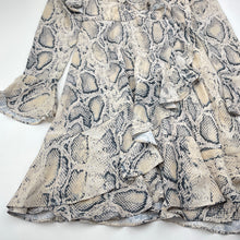 Load image into Gallery viewer, Girls PAVEMENT, lined, lightweight snakeskin print dress, EUC, size 10, L: 77cm