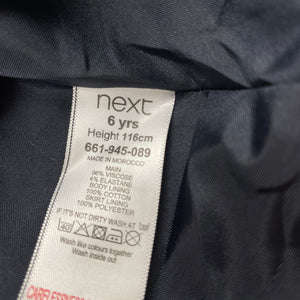Girls Next, navy & white stripe party dress, EUC, size 6, L: 57cm