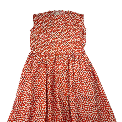 Girls cotton, sleeveless dress, no labels, armpit-armpit: 32cm, EUC, size 7-8, L: 67cm