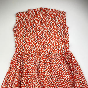 Girls cotton, sleeveless dress, no labels, armpit-armpit: 32cm, EUC, size 7-8, L: 67cm