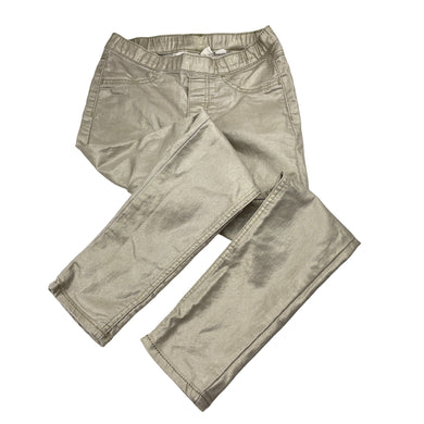 Girls H&M, lightweight metallic gold pants, elasticated, inside leg: 52cm, GUC, size 8,  