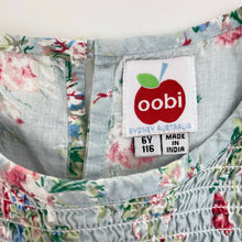 Load image into Gallery viewer, Girls Oobi, floral cotton long sleeve dress, EUC, size 6, L: 57cm
