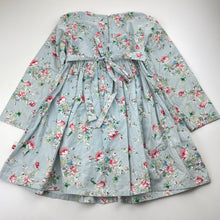 Load image into Gallery viewer, Girls Oobi, floral cotton long sleeve dress, EUC, size 6, L: 57cm