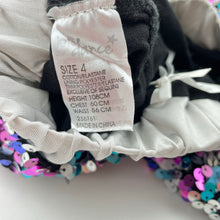 Load image into Gallery viewer, Girls Let&#39;s Dance, tulle &amp; sequin skirt, buit-in shorts, L:23cm, GUC, size 4,  