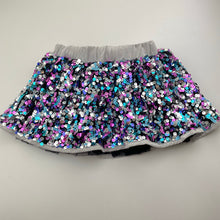 Load image into Gallery viewer, Girls Let&#39;s Dance, tulle &amp; sequin skirt, buit-in shorts, L:23cm, GUC, size 4,  