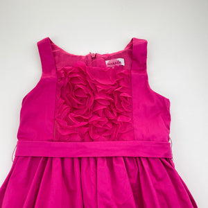 Girls MARASIL, lined pink party dress, EUC, size 6, L: 63cm