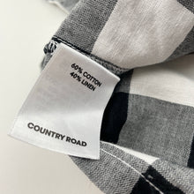 Load image into Gallery viewer, Girls Country Road, checked cotton / linen top, EUC, size 7,  