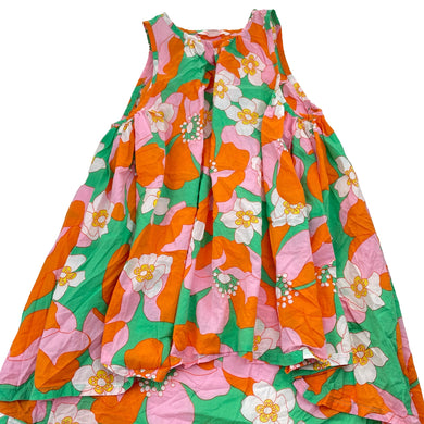 Girls Country Road, colourful floral lightweight cotton dress, EUC, size 5, L: 55cm at front