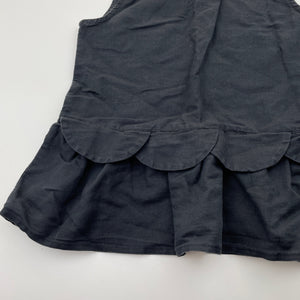 Girls Country Road, scallop trim linen / cotton top, EUC, size 8,  