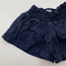 Load image into Gallery viewer, Girls Country Road, lined broderie cotton shorts, elasticated (wash fade), FUC, size 5,  